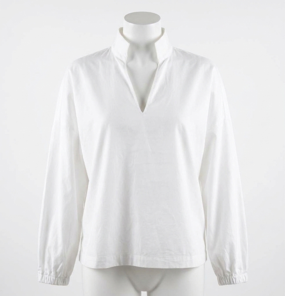 NEW EMILY MCCARTHY long sleeve poppy top in white